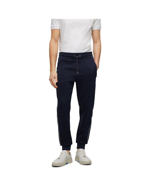 Boss Blue Lamont 260 Ps Closed Hem Jogging Bottoms for men