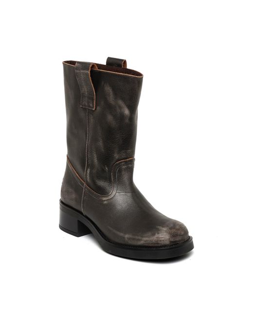 Steve Madden Black Benedict Side Zip Biker Boots