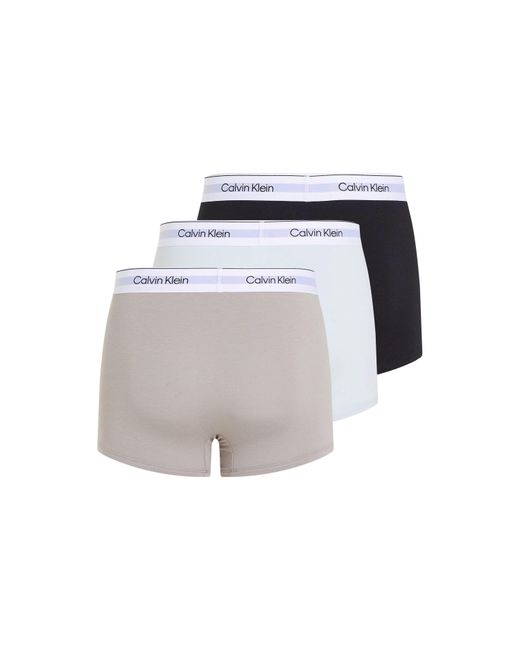 Calvin Klein Blue 3-Pack Logo Trunks for men