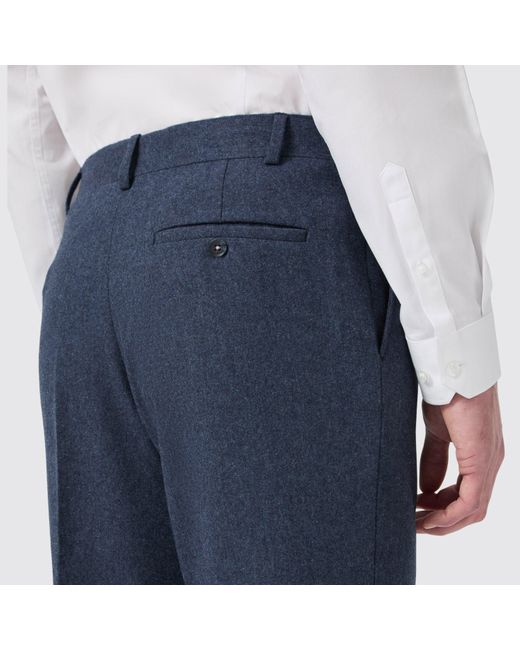 Without Prejudice Blue Wp Archer Slim Fit Donegal Trousers for men