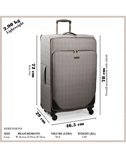 London Fog Multicolor Camberley Soft Shell Suitcase Luggage With Wheels