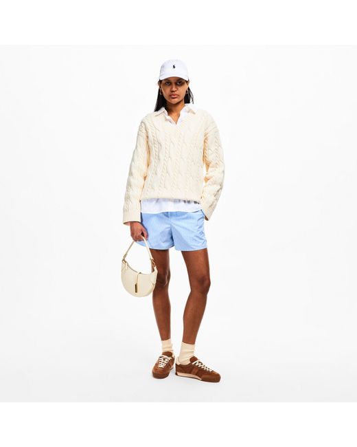 Polo Ralph Lauren Natural Calfskin Mini Shoulder Bag