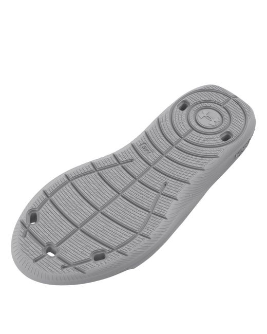 Under Armour Gray Locker Pool Sliders
