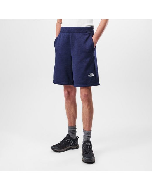 The North Face Blue Reaxion Fleece Shorts for men