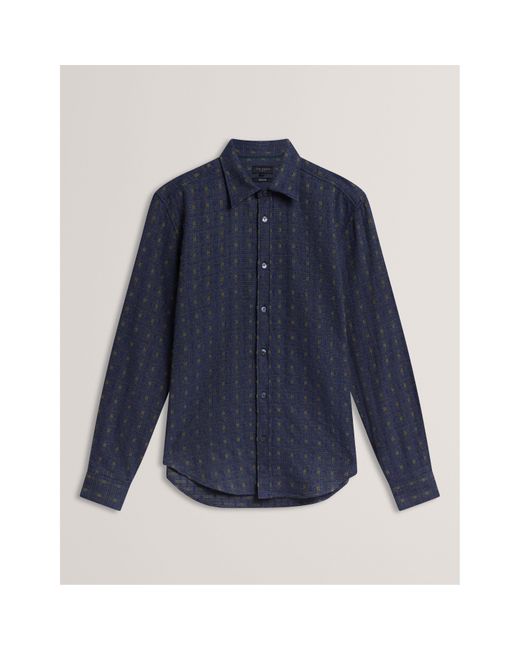 Ted Baker Blue Long Sleeve Shirt for men