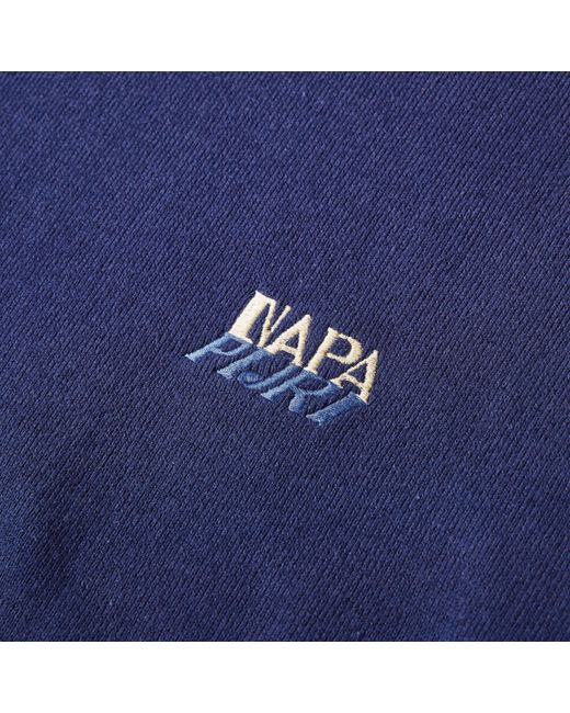 Napapijri Blue Optical Full Zip Crew Neck Jumper for men