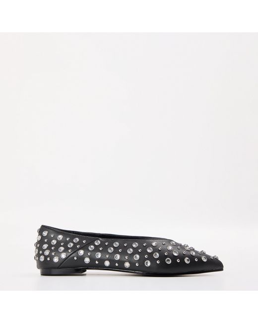 Steve Madden Black Venecia Ballet Pumps