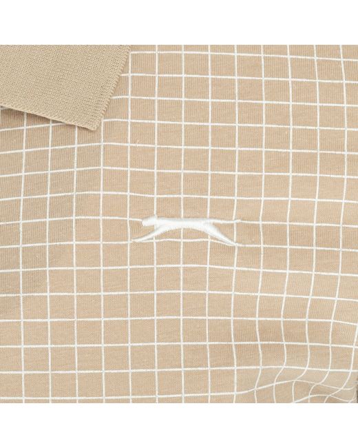 Slazenger 1881 Natural Check Golf Polo for men