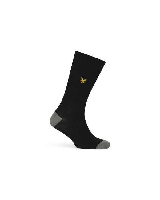 Lyle & Scott Black Crew Socks for men