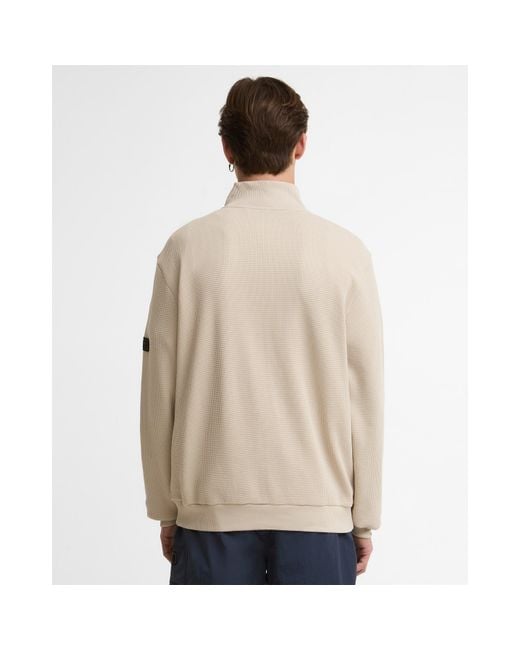 Barbour Natural Quarter Zip Fleece for men