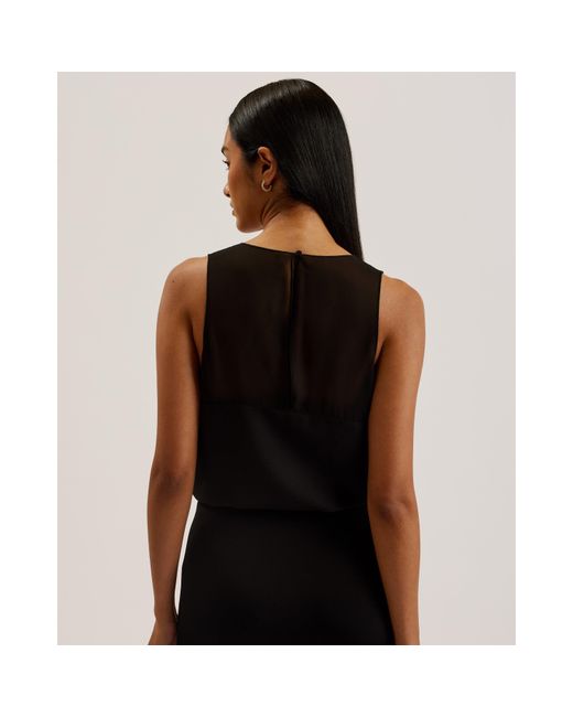 Ted Baker Black Panel Tank Top