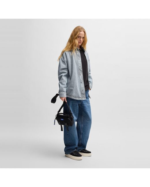 HUGO Blue Long-Sleeve Denim Shirt