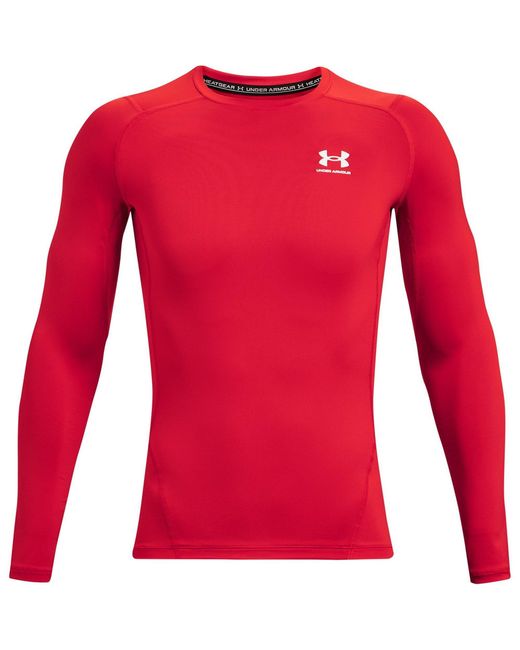 Under Armour Red Ua Hg Comp Ls Baselayer Top for men