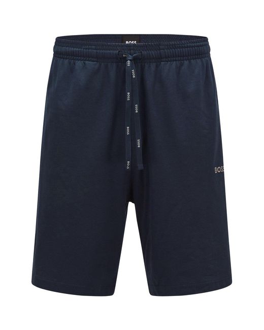 Boss Blue Bodywear Drawstring Shorts With Logo Detail (Mix & Match) for men
