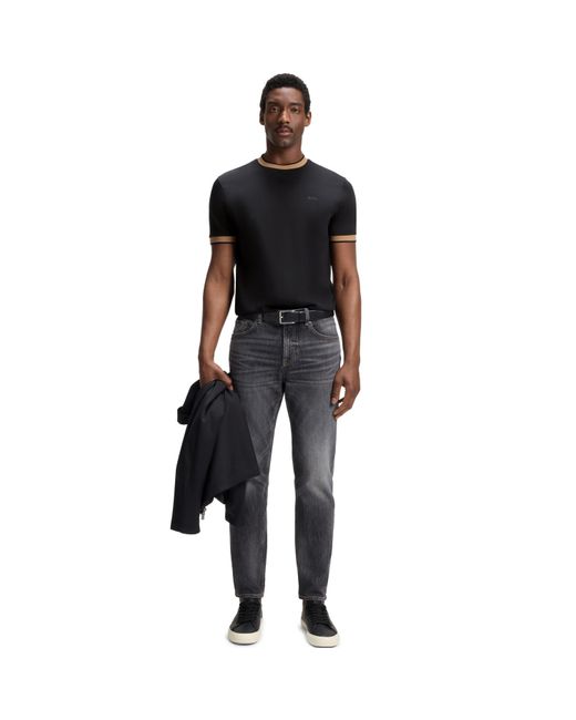 Boss Black Tessler Cotton Short Sleeve Crew Neck Slim Fit T-Shirt for men