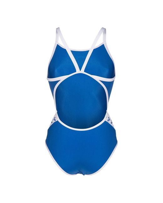 Arena Blue Icons Solid Super Fly Back Swimsuit