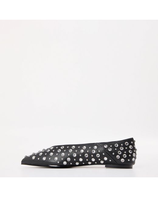Steve Madden Black Venecia Ballet Pumps