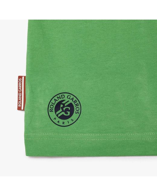 Lacoste Green Roland-garros Edition Ultra Dry Tennis T-shirt for men