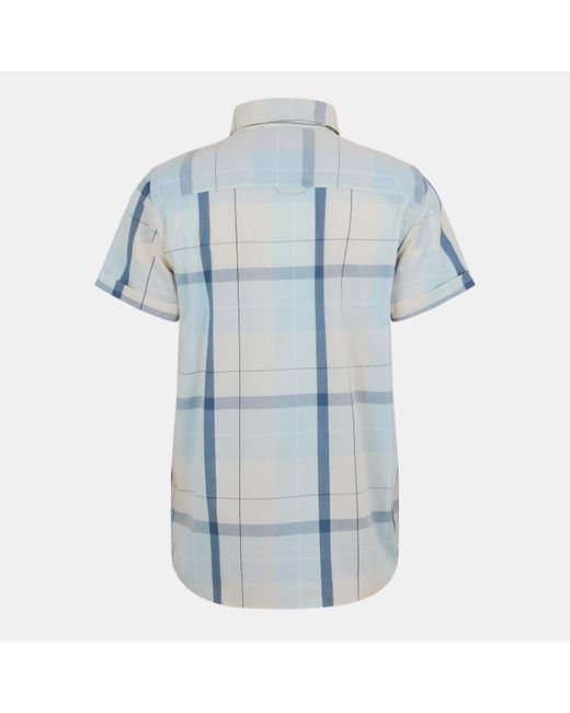 Bench Blue Short-Sleeve Patterned Shirt for men
