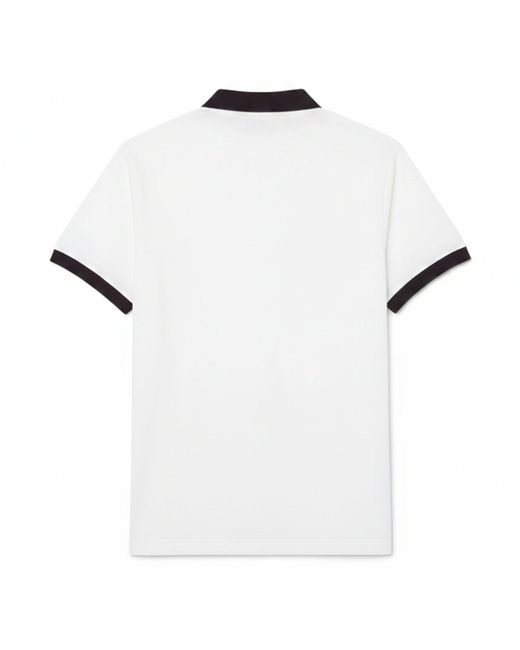Lacoste White Short Sleeve Polo Shirt for men