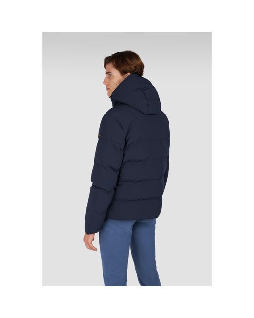 Paul & Shark Blue Typhoon Short Puffer Jacket for men