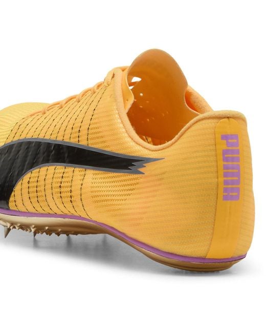 PUMA Yellow Evospeed Brush 6 Track Running Spikes for men