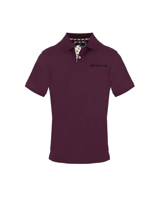 Aquascutum Purple Polo Short Sleeve Polo Shirt for men