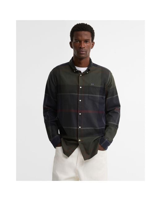 Barbour Blue Dunoon Long Sleeved Shirt for men
