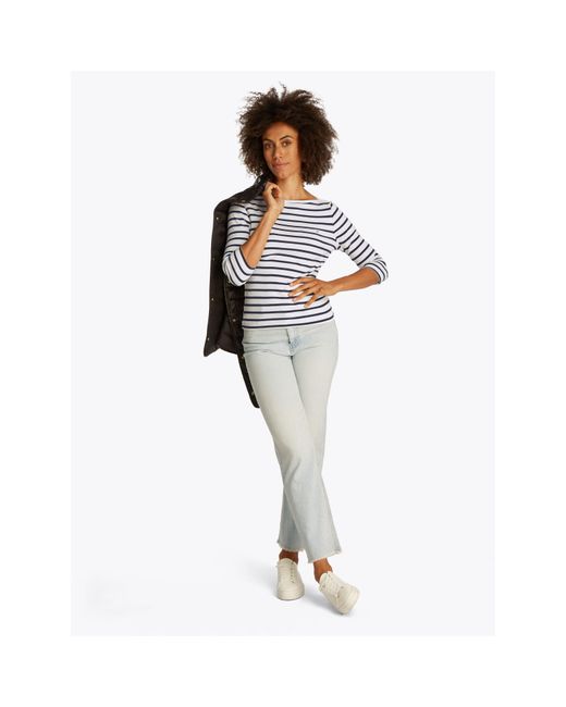 Tommy Hilfiger White Cody Slim Boat Neck Long-Sleeve T-Shirt
