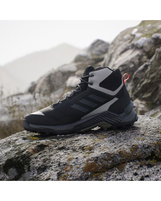 Adidas Black Terrex Eastrail Mid Waterproof Hiking Shoes for men