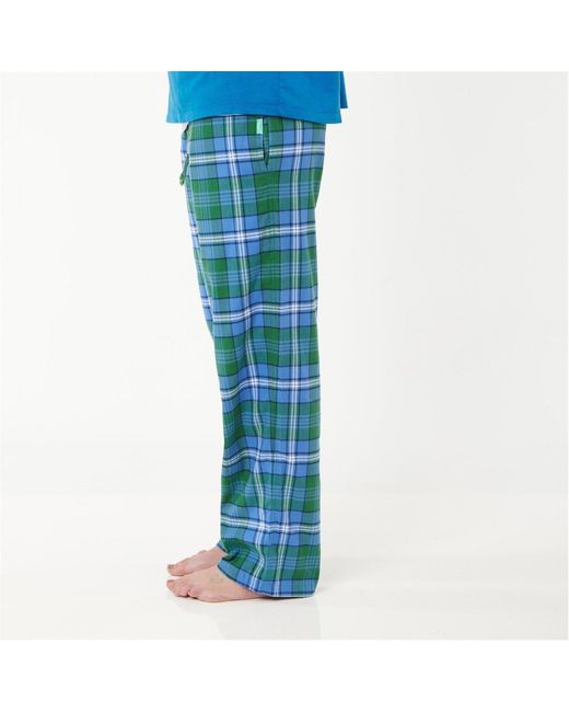 Lounge Blue Ladies Organic Brushed Cotton Lounge Trousers