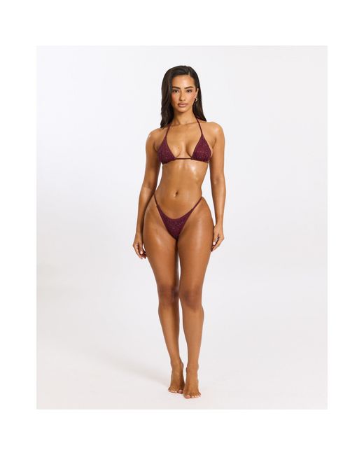 Mars the Label Orange Rhinestone Bikini Set
