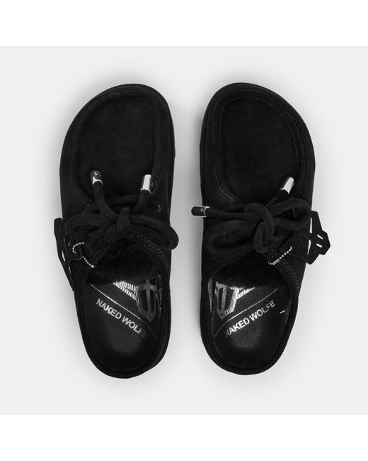 Naked Wolfe Black Blizzard Mules