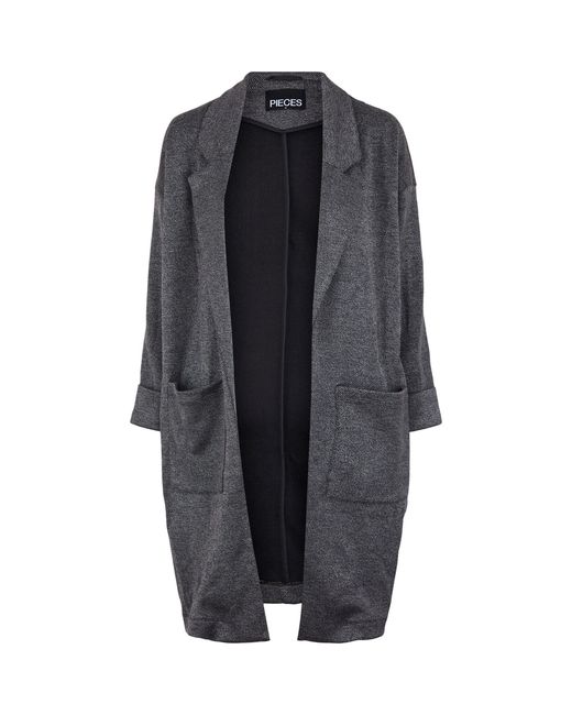 Pieces Gray Relaxed Fit Coatigan