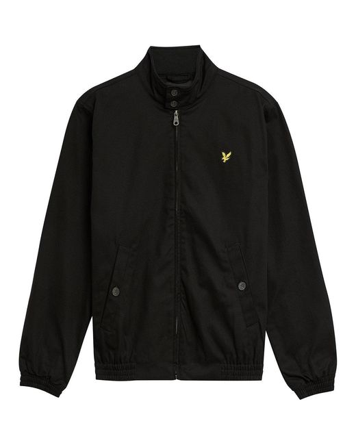 Lyle & Scott Black Long Sleeve Zip Harrington Jacket for men