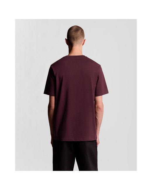 Lyle & Scott Red Lyle & Scott Small Eagle T-Shirt for men
