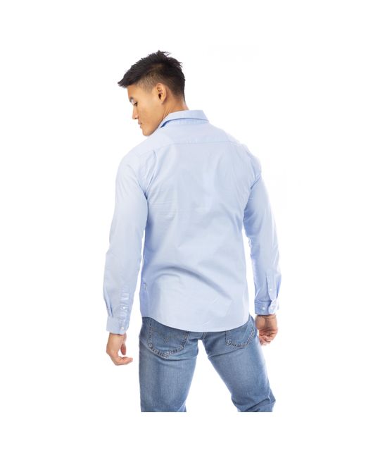 Peter Werth Blue Long Sleeve Plain Shirt for men