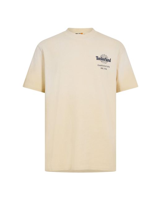 Timberland Natural Sunfaded Back Graphic T-Shirt for men