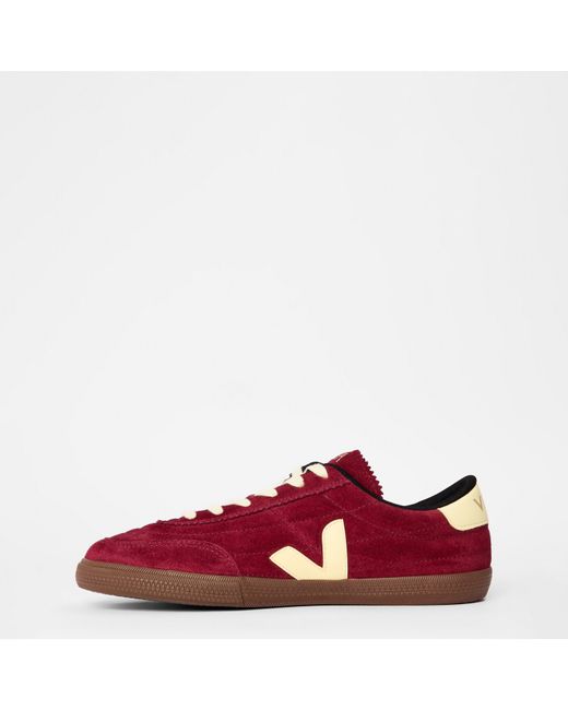 Veja Red Low-Top Trainers
