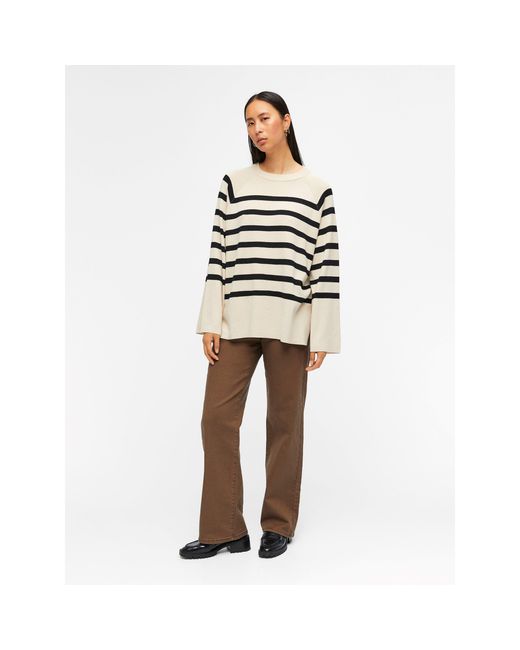 Object Black Ester Knit Crew Neck Jumper