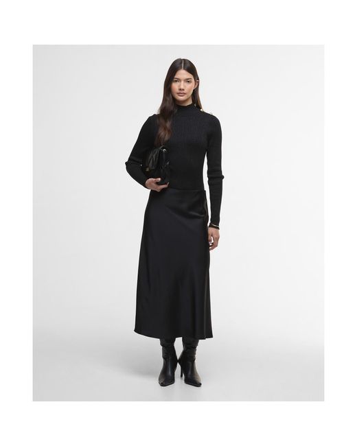 Barbour Black Stella Ribbed Jumper