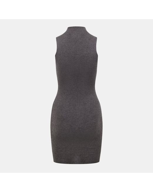 Jack Wills Gray High Neck Mini Knitted Jumper Dress