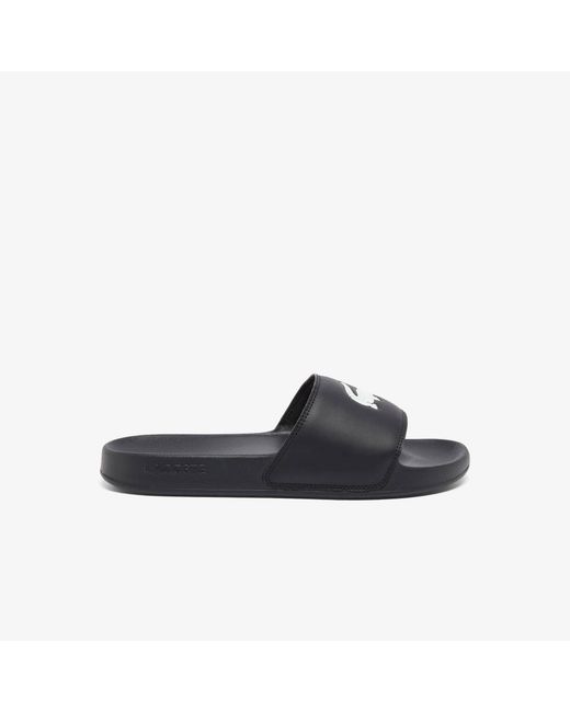 Lacoste Black Serve Pool Slides for men