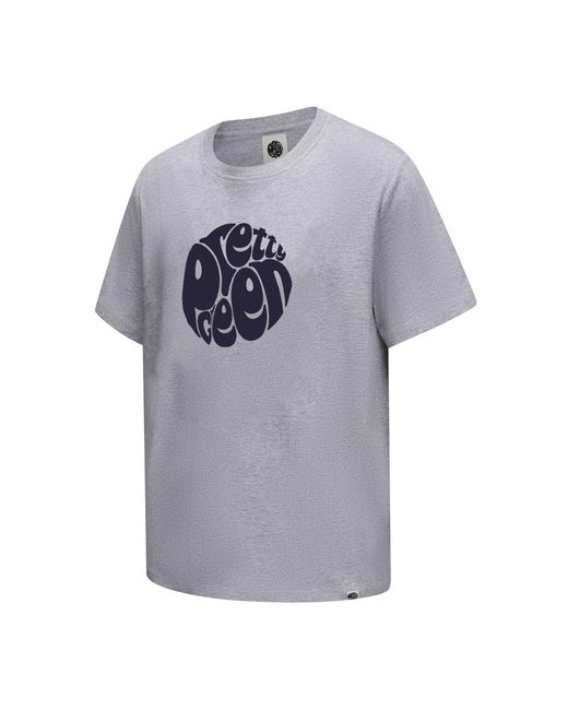 Pretty Green Gray Large Logo Tee for men
