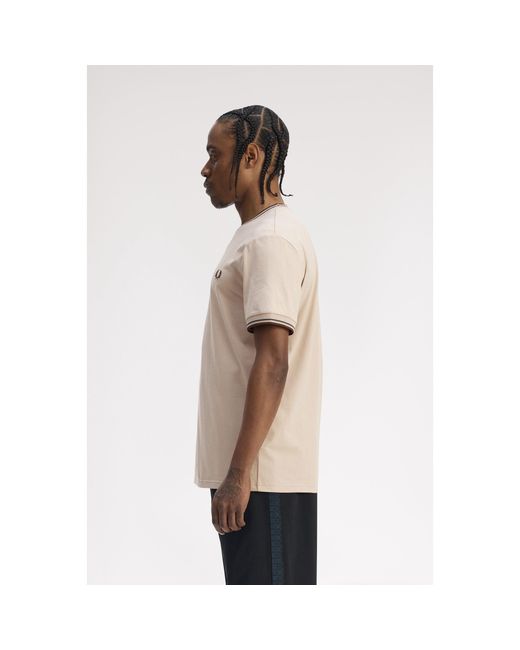 Fred Perry Natural Twin Tipped T-Shirt for men
