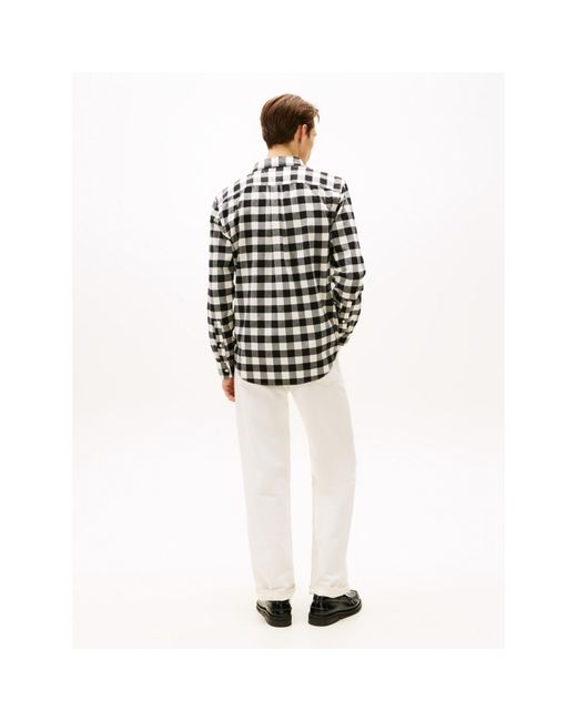 Tommy Hilfiger Black Buffalo Check Long Sleeve Shirt for men