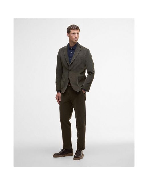 Barbour Black Wallington Corduroy Long Sleeve Blazer for men