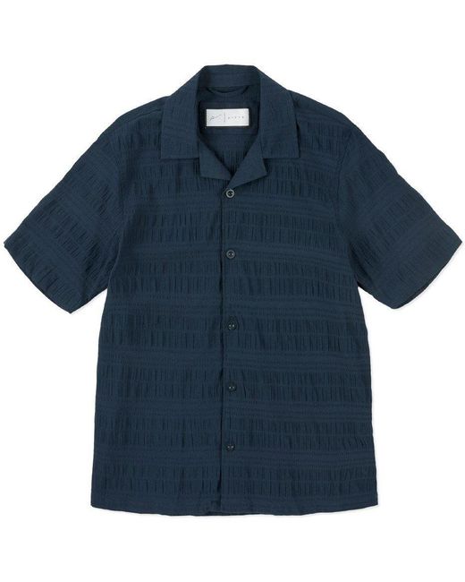 PREVU Blue Seersucker Beckerr Shirt for men