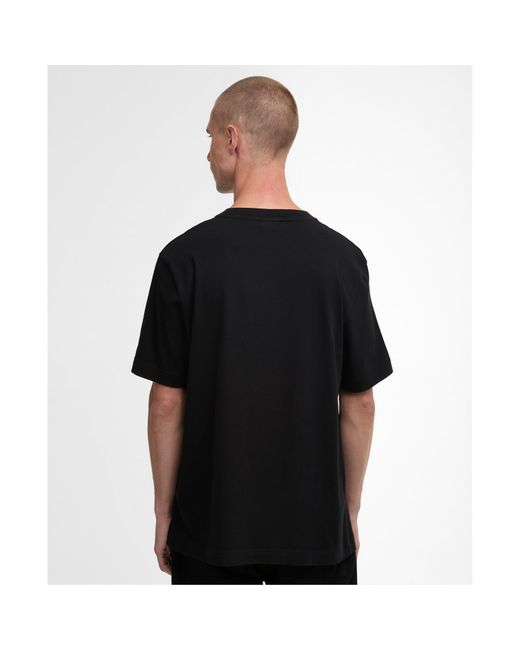 Barbour Black Captive Graphic T-Shirt for men