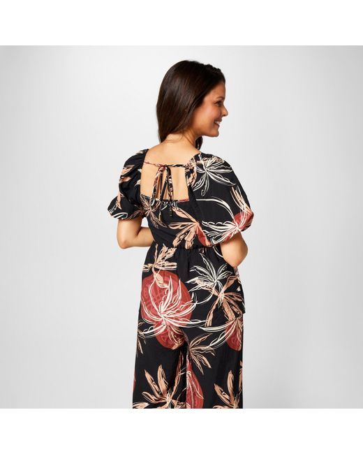 Biba Black Square Neck Top